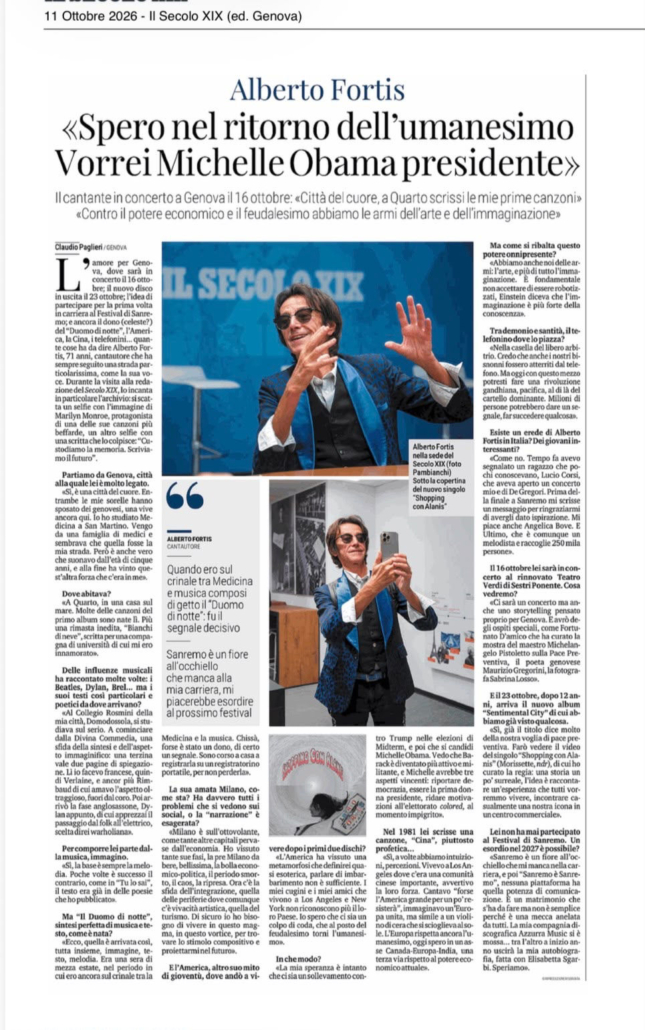 Il secolo XIX - 11 Ottobre 2026